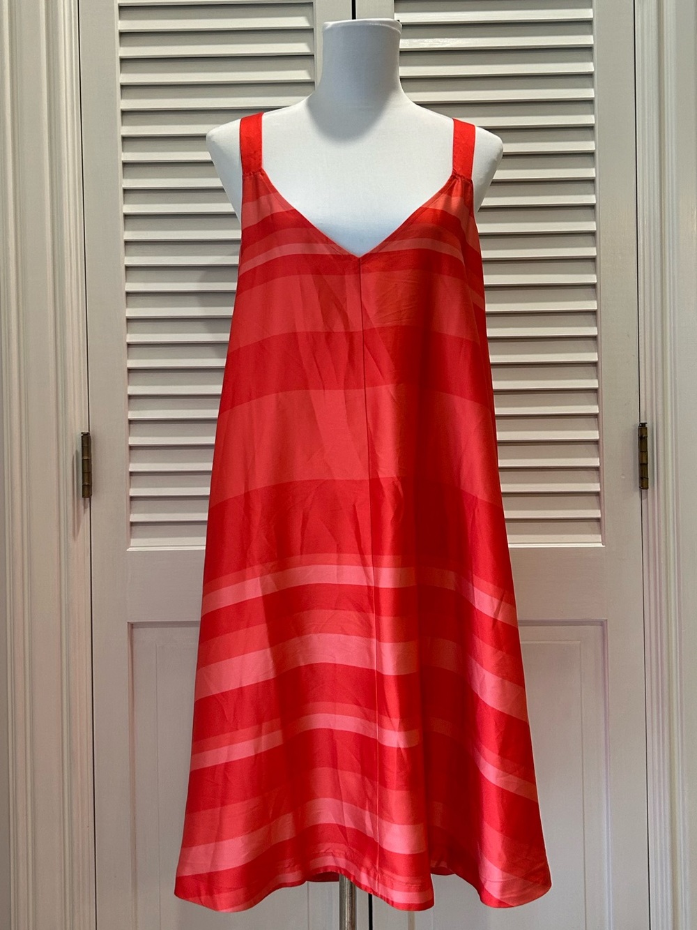 Orange Satin Slip Dress NWT
